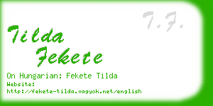 tilda fekete business card